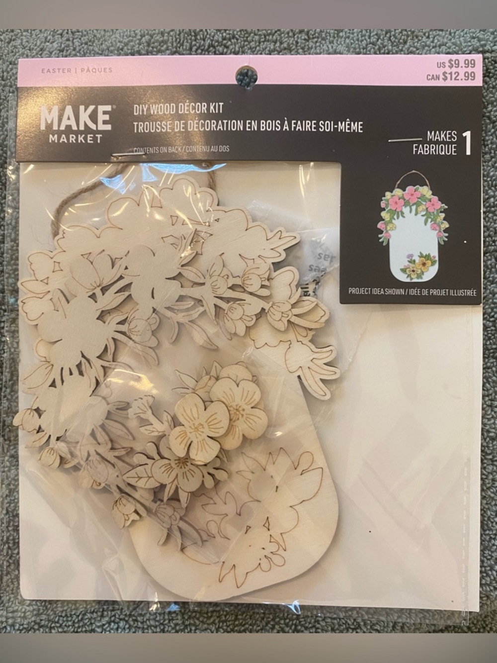 Make Market DIY Wood Floral Hanging Sign Craft Kit